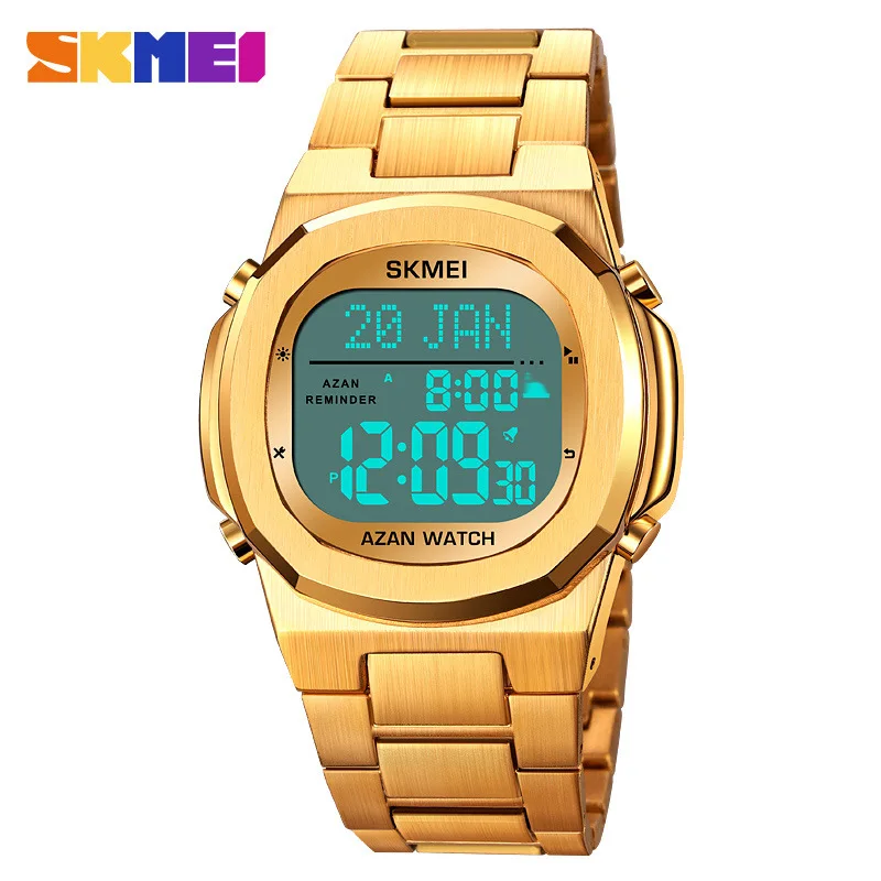 SkmeiMen's Watch Electronic Watch City Switch Middle East Worship Prayer Electronic Watch