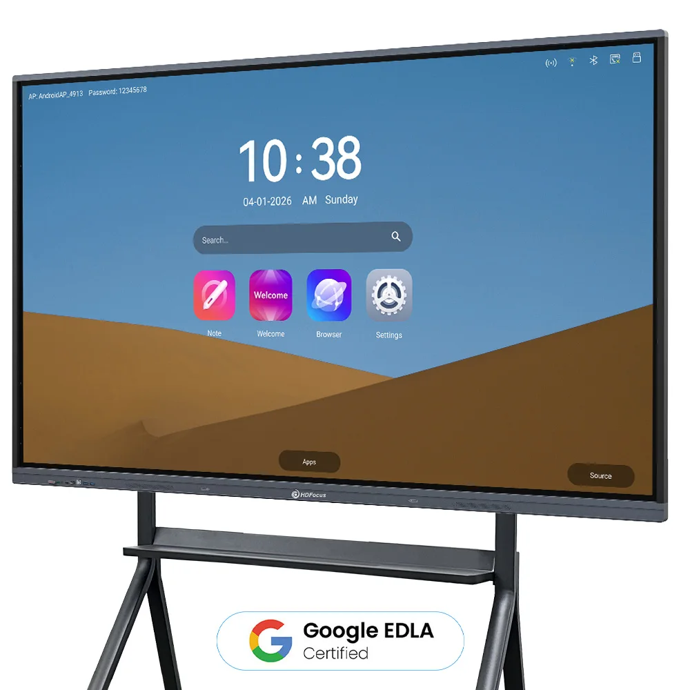 For 65/75/86/98 Inch 4K Smart Interactive Whiteboard For Classroom & Campus Use 48MP 40-Touch Points