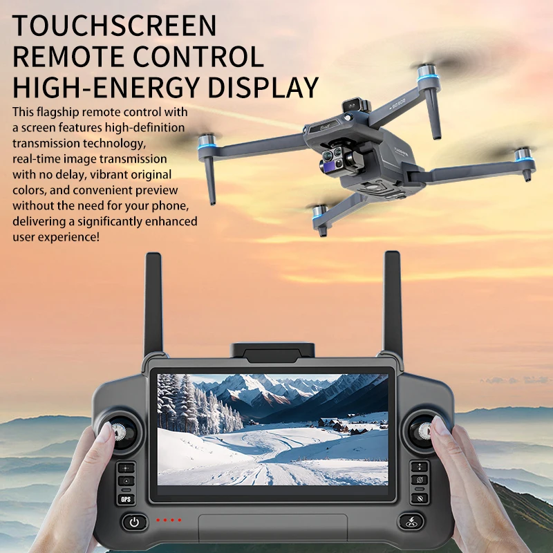 SG902 MXA Drone With 5.5″Touch Screen 3-Axis Gimbal HD Camera GPS Obstacle Avoidance Brushless EIS Electronic RC Quadcopter Toy