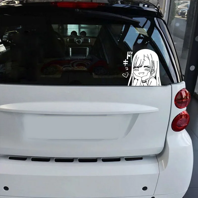 18x17cm Kitagawa Marin Cute Anime Girl Car Sticker Auto Body Window Motorcycle Laptop Vinyl JDM PVC Decal Car Tuning Accessories