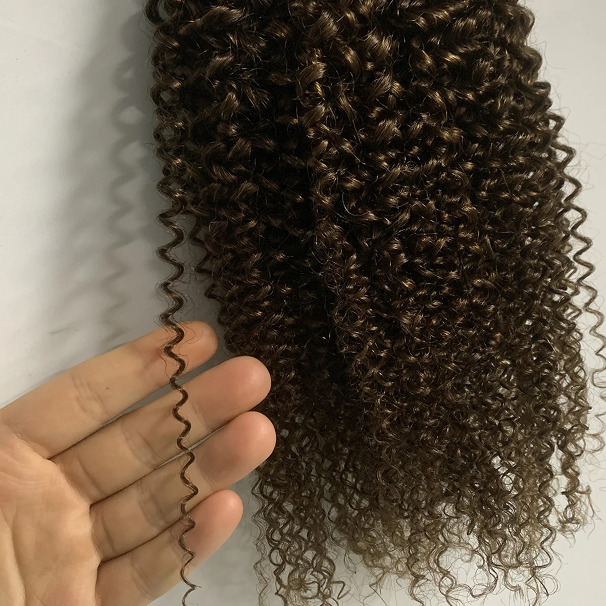 Afro Kinky Curly Human Hair Bundles Brazilian Dark Brown Human Hair Weave Extensions Afro Kinky Wave Human Hair Weave For Women