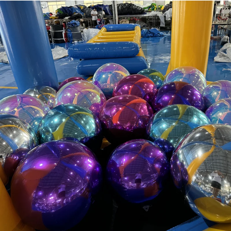 

Надувные шары: Металлические хромированные большие блестящие шары, украшения для Рождества, свадеб, дискотек, вечеринок, гигантские зеркальные сферы-баллоны