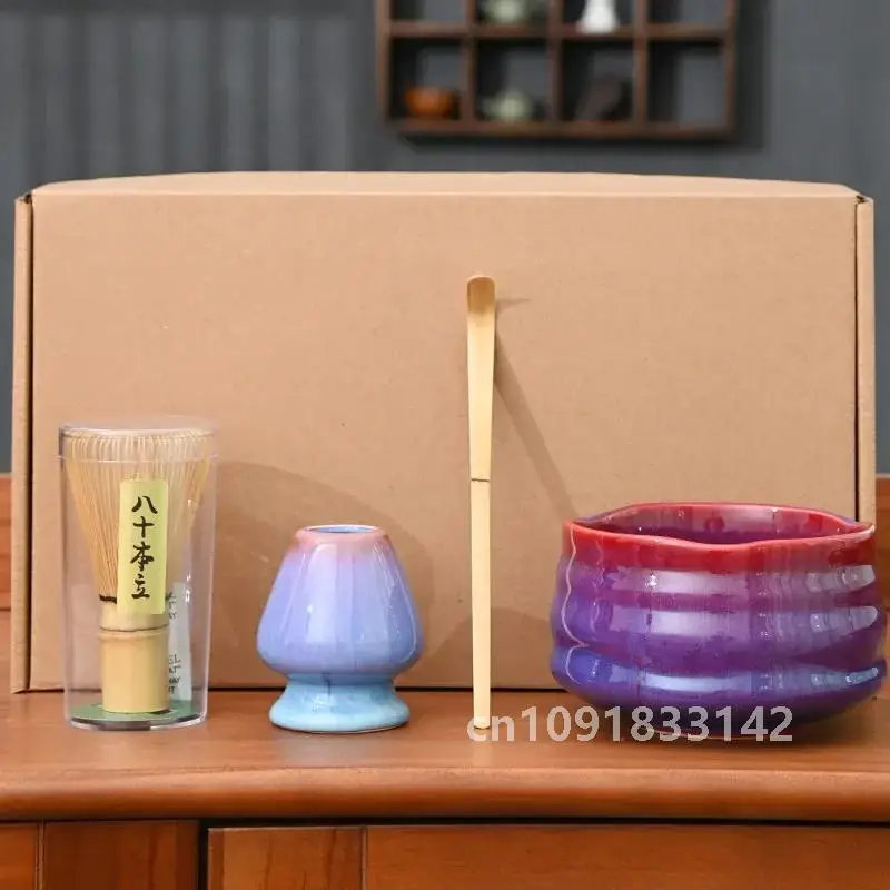 Matcha Tea Set 4 Piece Song Dynasty Kung Fu Tea Teaware Japanese Tea Room Tea Making Tools Matcha Culture Lovers Gifts