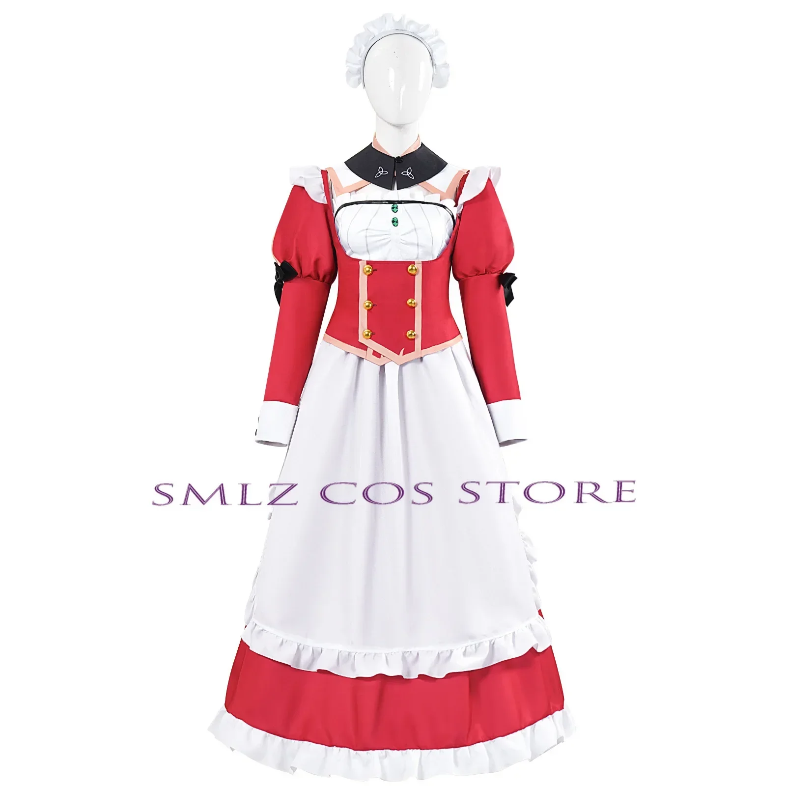 Mia Cosplay Game Hatred To Death In The House Horror Cosplay Galgame Mia Maid Dress Costume Headwear Suit for Woman Girl