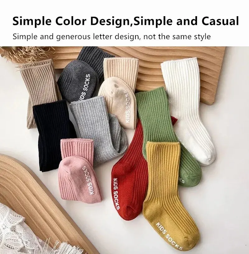 3 Paare/los Baby Socken Jungen Mädchen Baumwolle Streifen Weiche Socke Kinder Kleinkind Rutschfeste Gummigriffe Bodensocken Für 0-3 Jahre – Detail 7