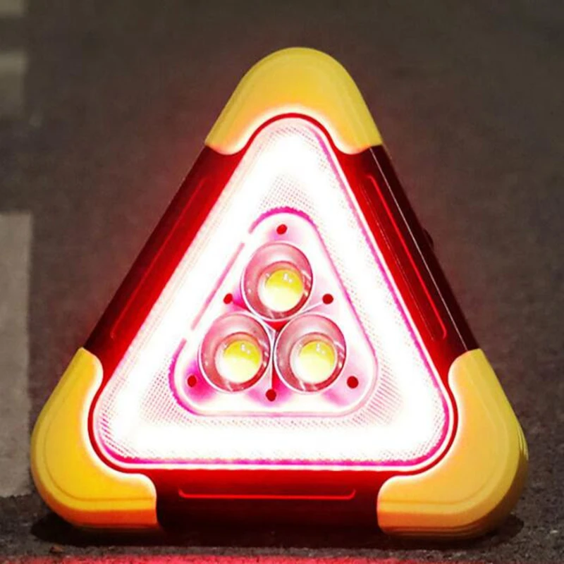 Tripod warning light LED multi-function car emergency light solar power bank emergency safety warning sign charging burst