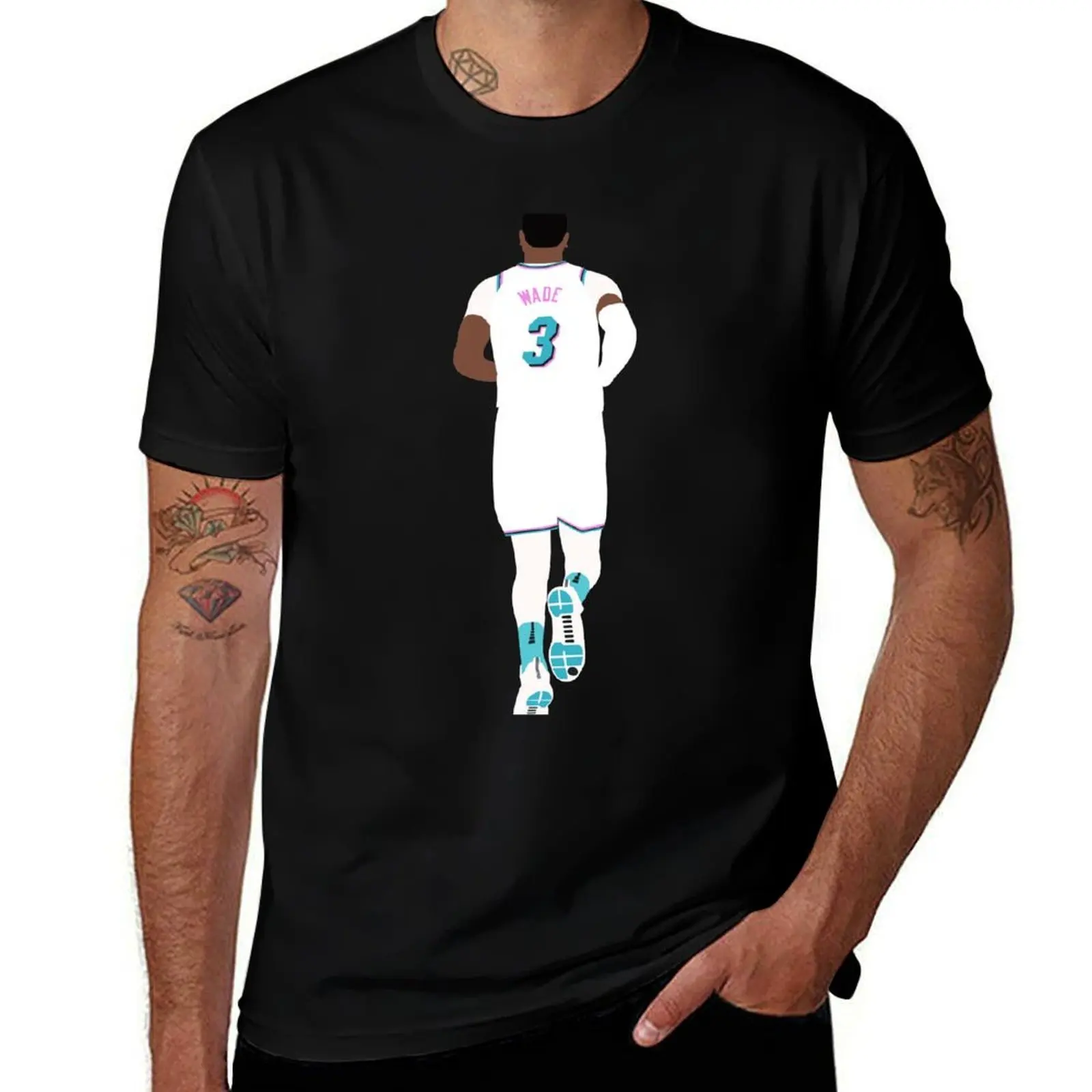 Camiseta Dwyane Wade Miami Vice, Camiseta de algodón 100%, camiseta gráfica para hombre, camisetas de algodón, camiseta de alta calidad