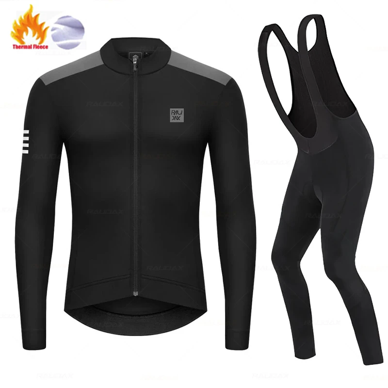 

Winter Thermal Fleece Cycling Jersey Set Raudax Pro Team Racing Bike Cycling Suit Mountian Men Cycling Clothing Ropa Ciclismo