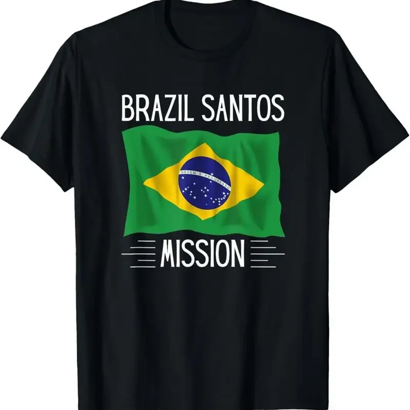 T-shirt missionnaire mormon fièrement représentant la mission LDS de Santos au Brésil