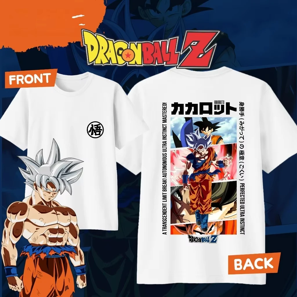 Anime Dragon Ball Son Goku T-Shirt aus reiner Baumwolle 2026 Sommer Kinder/Herren Damen Mode Lässiges Kurzarm-T-Shirt Streetwear