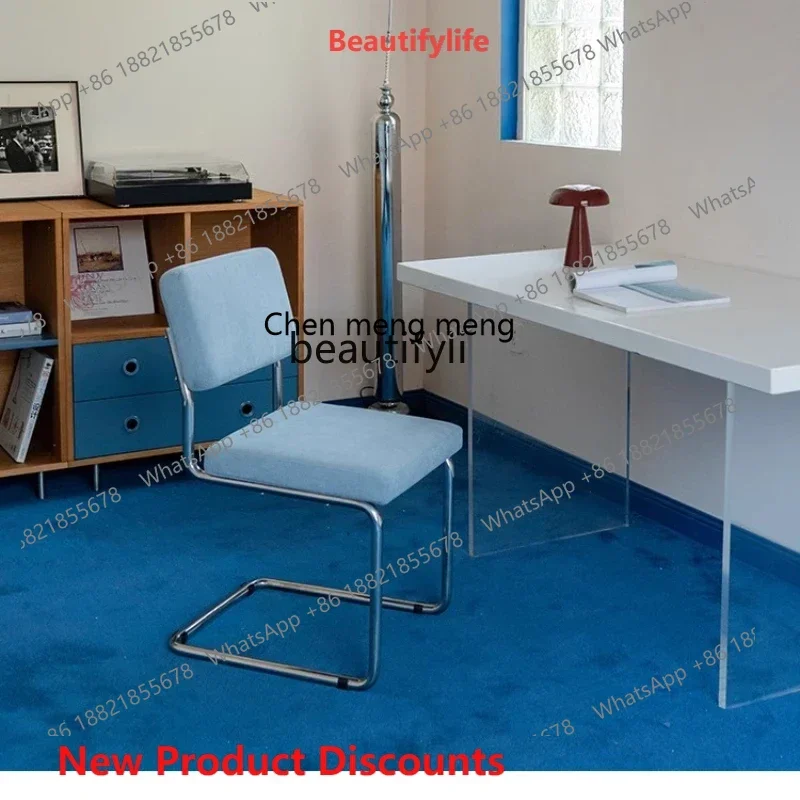 ss8350 Modern simple light luxury blue Nordic Bauhaus medieval designer retro chair