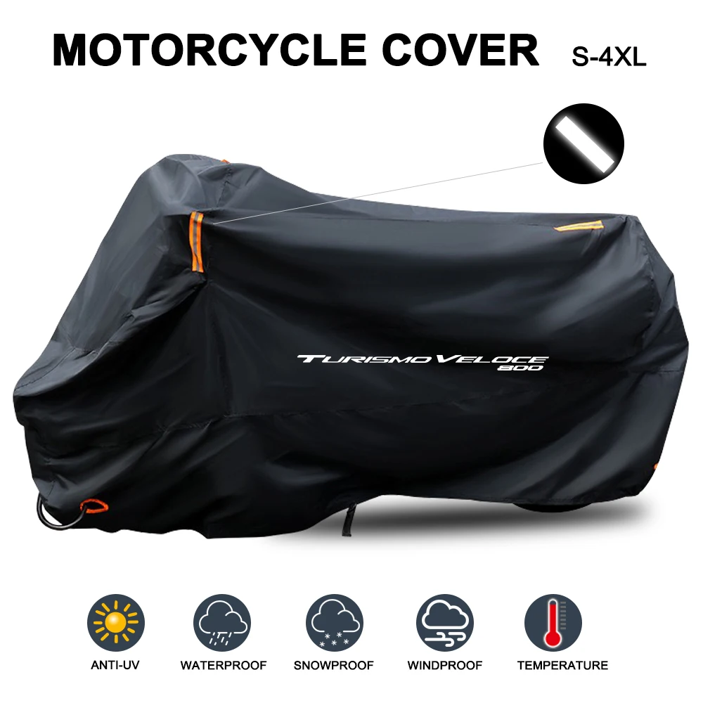 

Motorcycle Cover Waterproof Outdoor All Season Dustproof UV Protective Moto Rain Cover for Mv Agusta Turismo Veloce 800