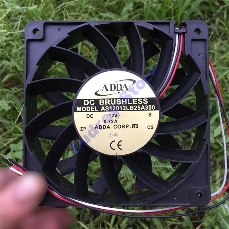 

New original Taiwan ADDA AS12012LB25A300 12025 8.56W 12V 0.72A 3-wire cooling fan 4800rpm 180 m3/h air blower