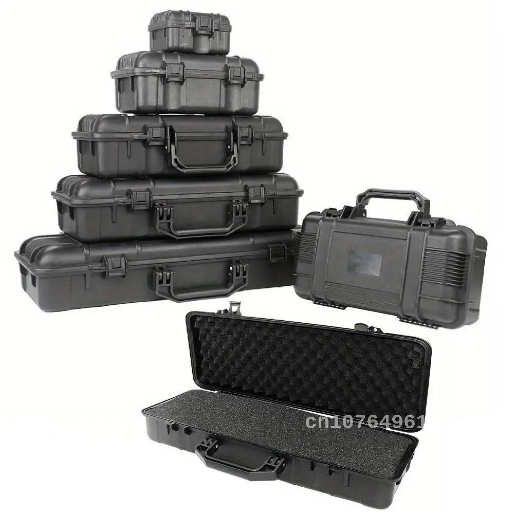 Waterproof Tool Box With Sponge Hard Carry Tool Case Organizer Camera Photography Sights Safety Protector Instrument Storage Box