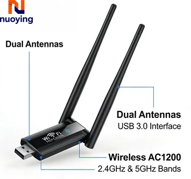 Repetidor WiFi USB de 2.4GHz y 300Mbps, Amplificador de Señal Inalámbrica con 4 Antenas, Extensor de Largo Alcance para el Hogar