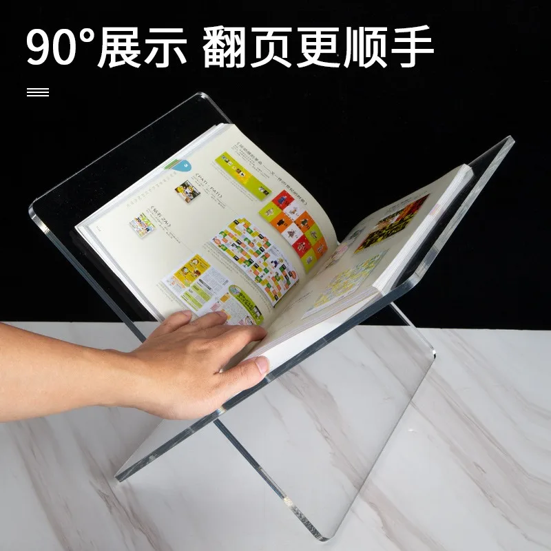 Acrylic X-shaped Book Holder Base Book Holder Magazine Sheet Music Recipes Album Display Stand