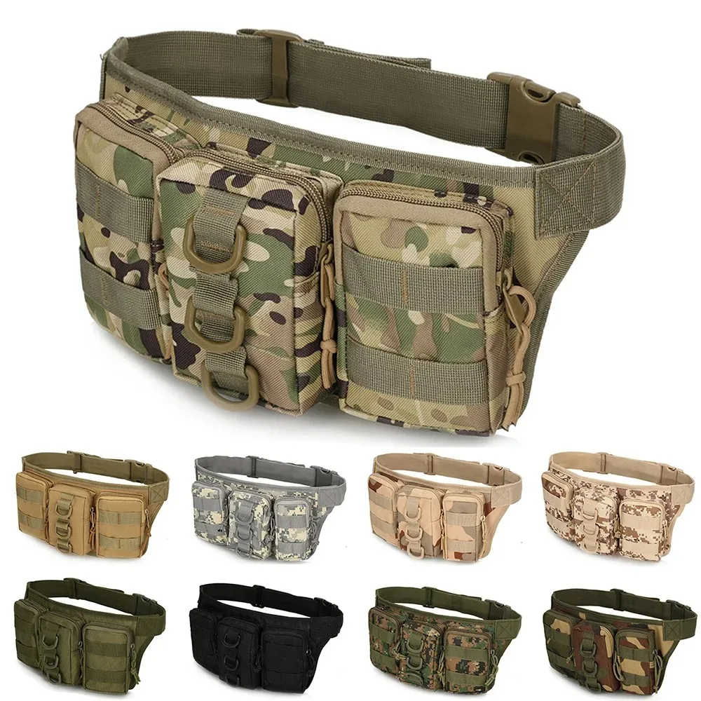 

Men's Outdoor Travel Waist Bag Tactical Small Waterproof Hiking Cycling Bag Multifunctional Waterproof Handbag