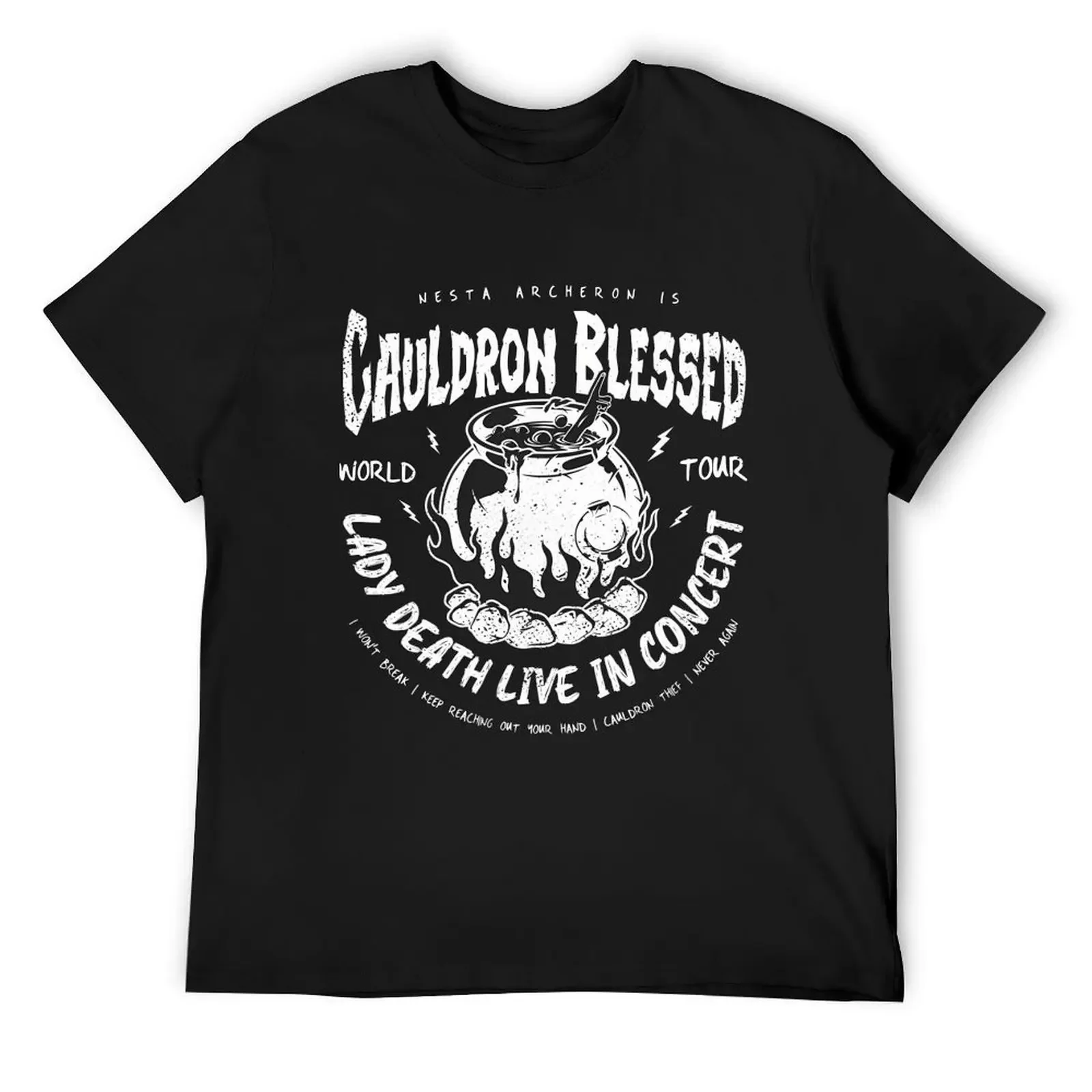 Nesta Archeron Acotar Cauldron Blessed Lady Death Band Shirt _Sarah J Maas Velaris Crescent City Rhysand Cassian Sjm Lic T-Shirt