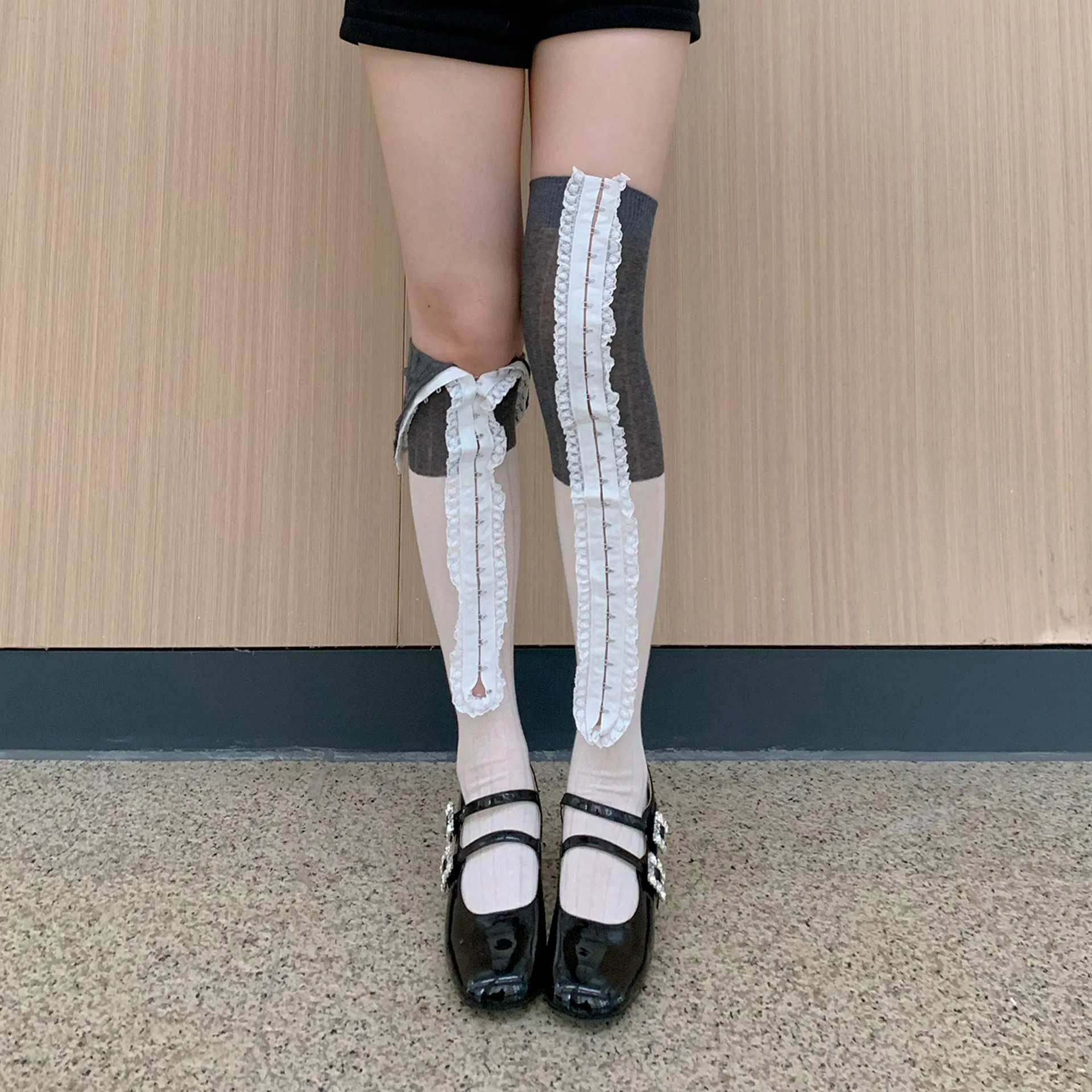 

Винтажные полые кружевные носки до бедра Spice Girls Y2K, женские гольфы в стиле панк, вечерние носки до бедра для ролевых игр