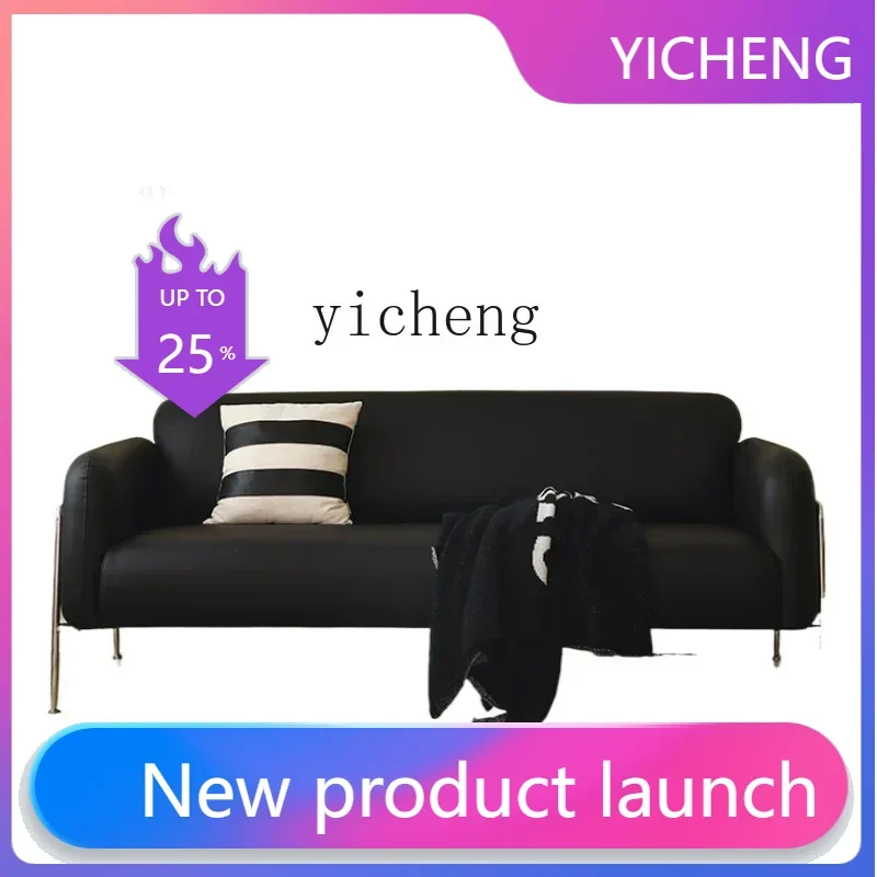 LYY Design Simple Artistic Ecological Leather Sofa Modern Living Room Light Retro Waterproof Furniture