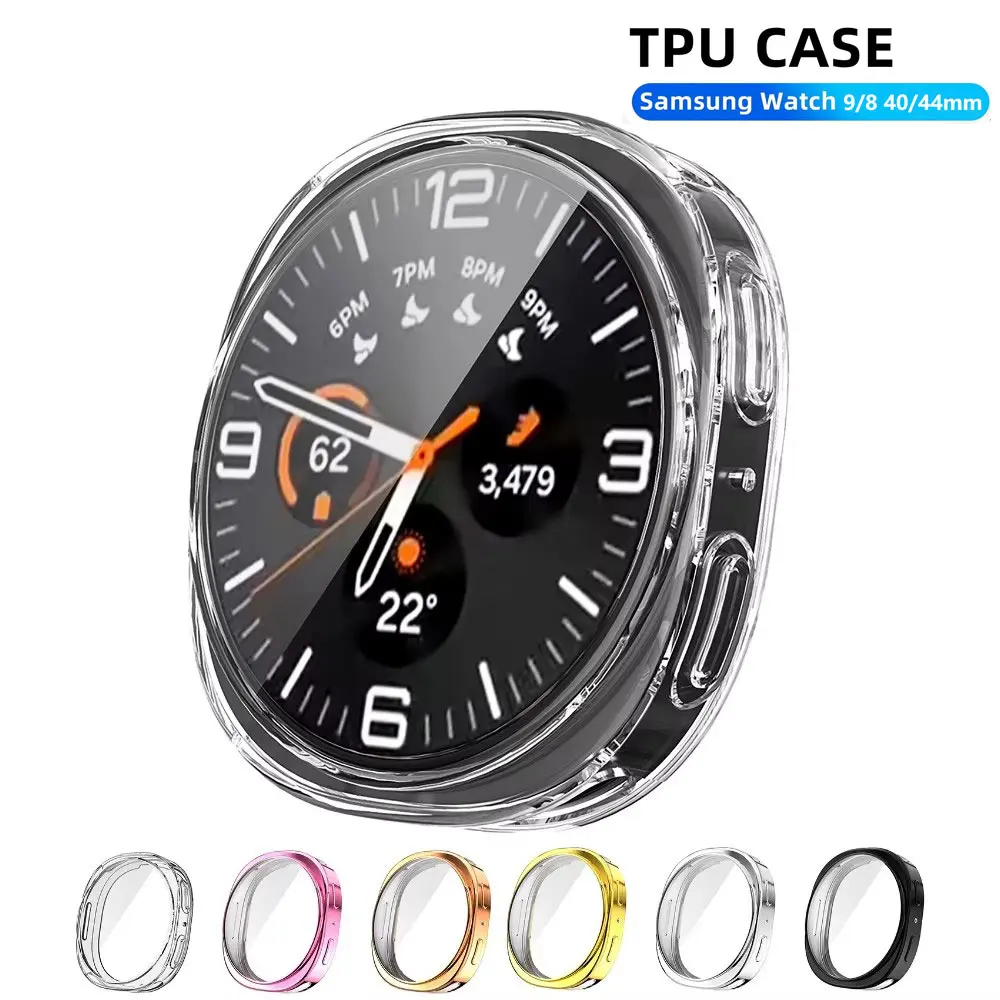 Case For Samsung Galaxy Watch 9 8 40mm 44mm Soft TPU Screen Protector All-Around Protective Cover For Galaxy Watch 8 Accessories