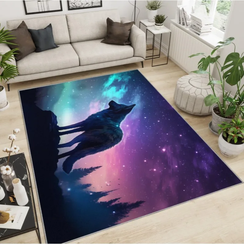 Creative Pattern Guitar Star Flag Carpets for Living Room Decoration Sofa Large Area Home Rugs for Bedroom Soft Non-slip Mat