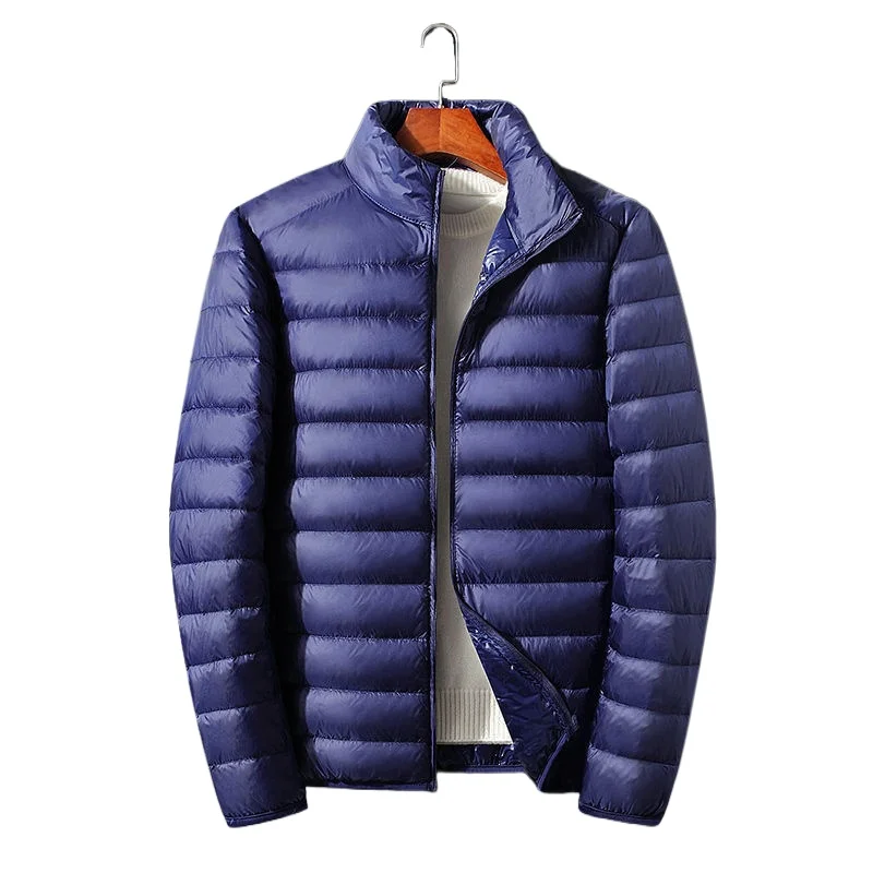 New Men's Winter Slim Down Jacket Fashionable Warm Foldable Waterproof Windproof Breathable Outerwear Big Size Men Hoodie Jacket