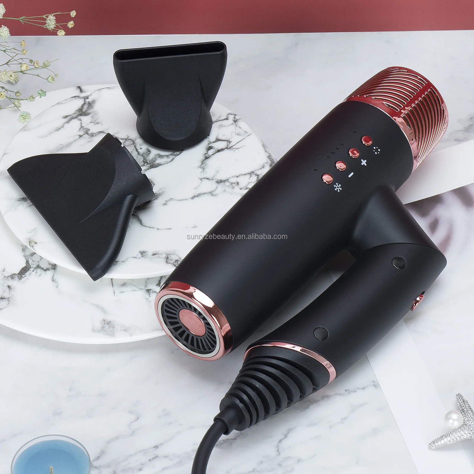 High Quality Professional High Speed BLCD Ionic Foldable Solon Blow Dryer 110000RPM Hair Dryer With Magnetic Nozzle for Home Use