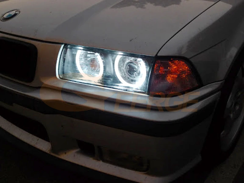 For BMW E36 3 Series With Euro Headlights 1992 - 1998 Excellent Ultra Bright CCFL Angel Eyes Kit Halo Rings