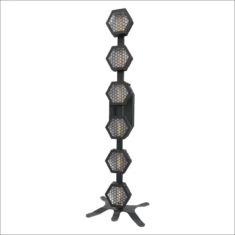 for Six Upright Retro Strobe Lights Durable ABS Shell DJ RGB Disco Party Lights DMX Control