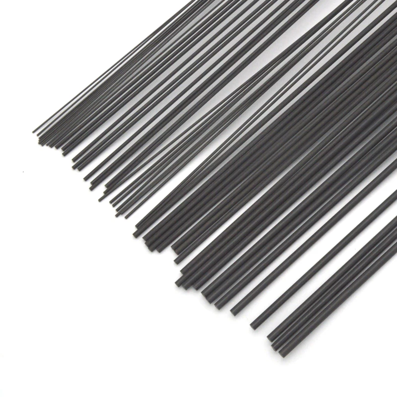 1MM 1.5MM 2MM 3MM (0.5 meter) solid Carbon Fiber Rod Reinforcement Rod high strength light weight for DIY RC Airplane