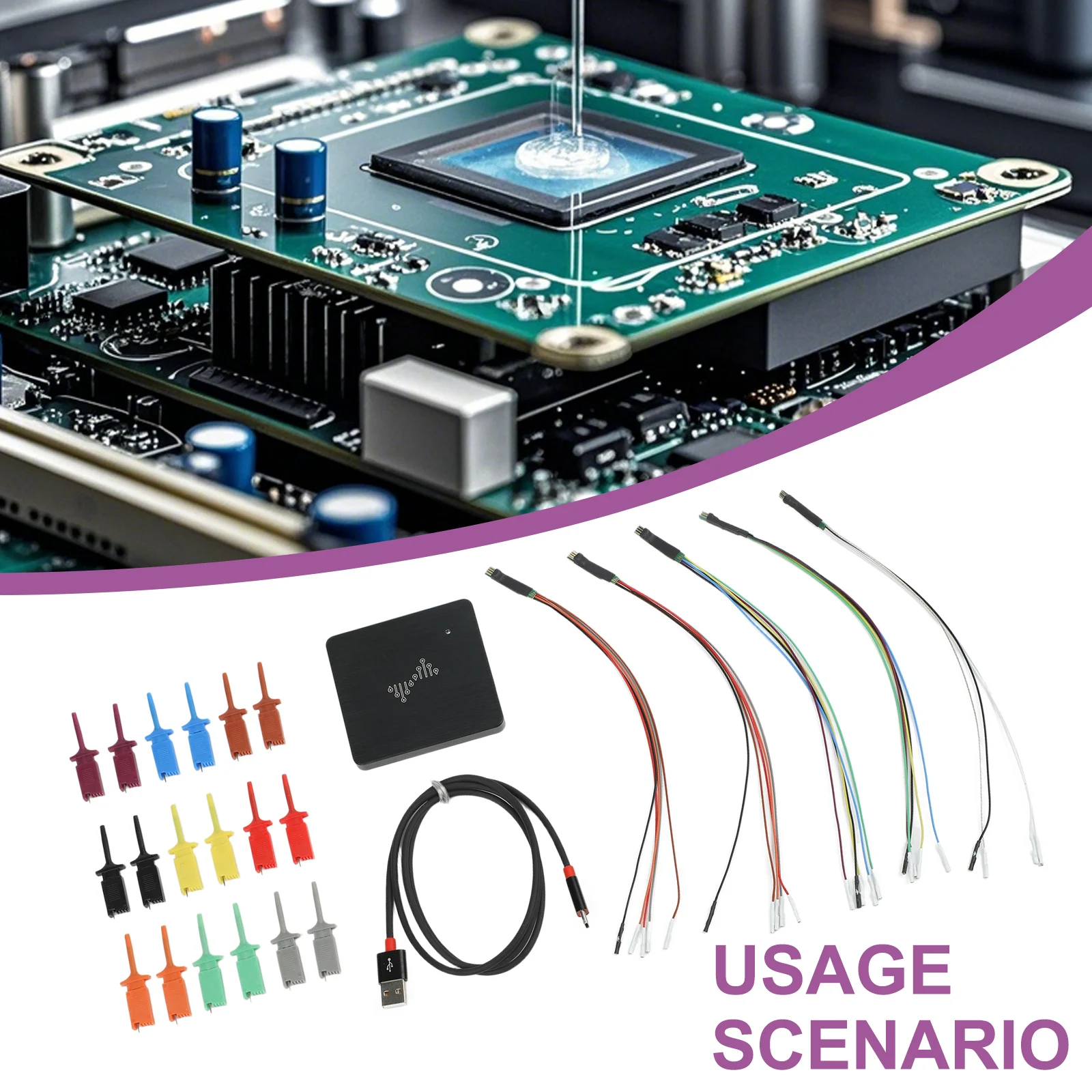For Linux For MacOS Multi-system Compatibility Design Testing 3.1*2.9*0.4 Inches 16 Channel Signal Tester Data Logger