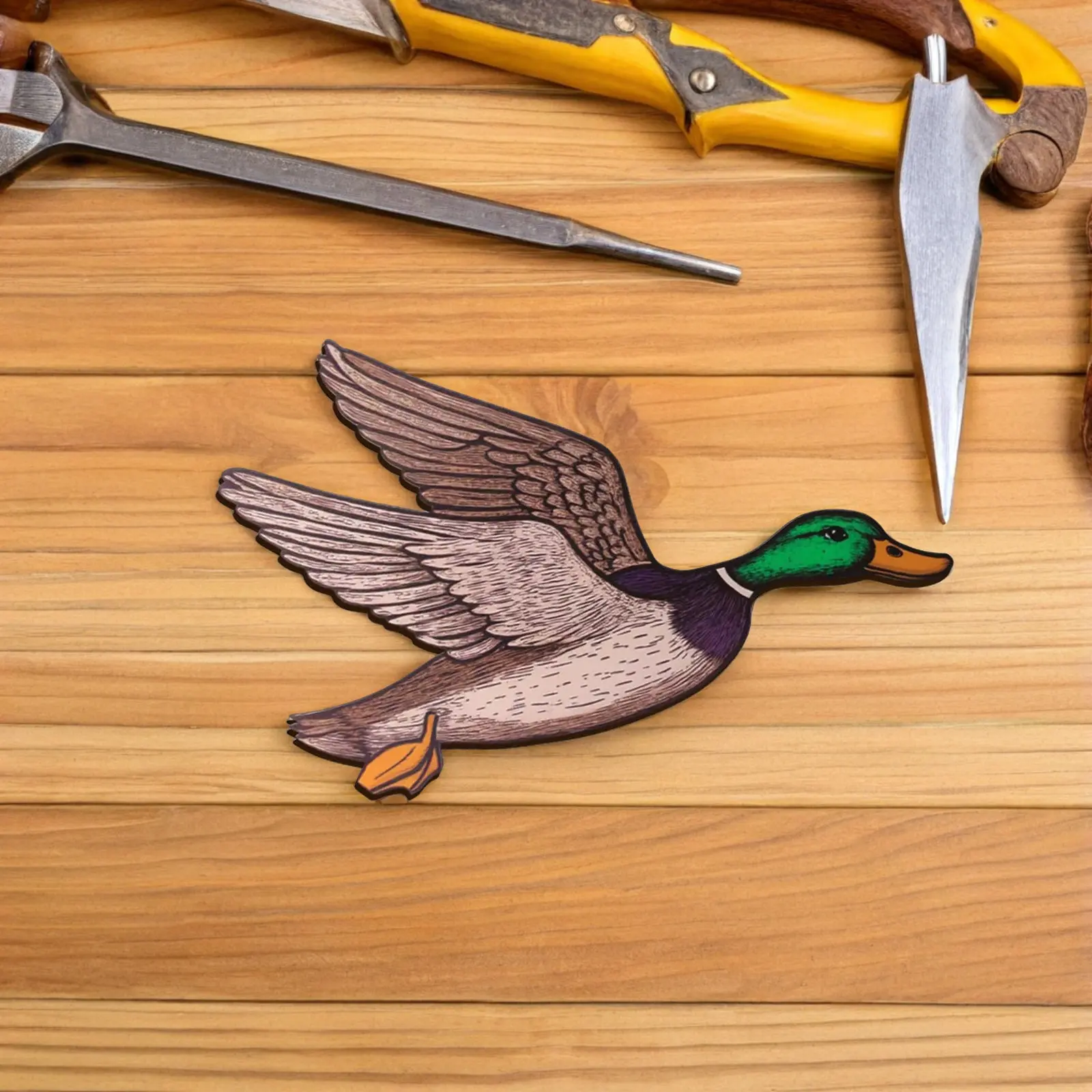 3Pcs Rustic Wood Mallard Duck Wall Decor Handcarved Wall Hanging for Nursery Living Room Farmhouse Dining Room