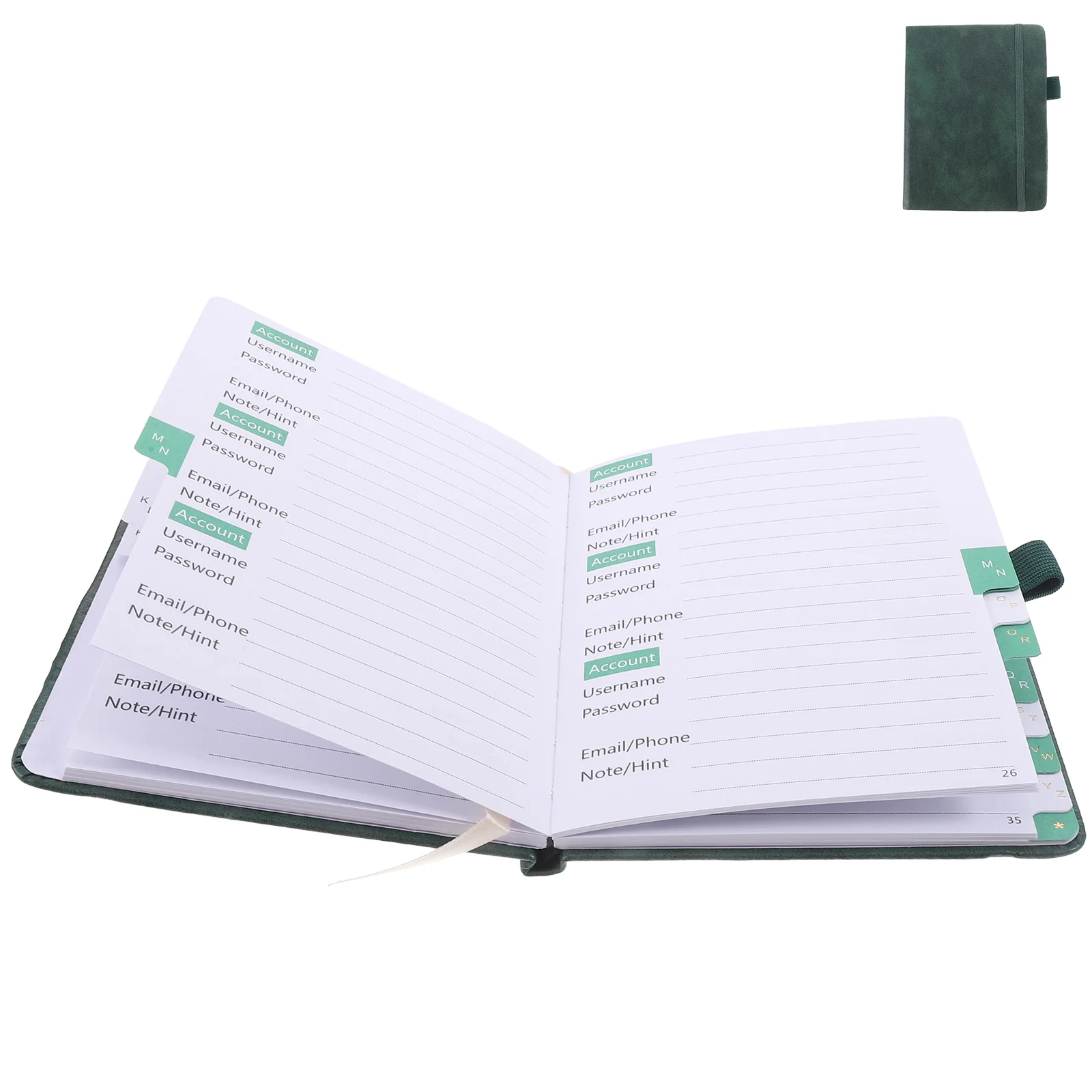 

Small Address Book Mini Phone Book Gray Black Faux Pen Slot Index Tabs ganizer Notebook for Home Office