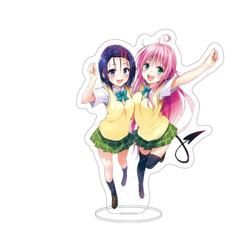 ANIME Yuuki Rito 15CM Lala Satalin Deviluke Sairenji Haruna Acrylic Figure Stand Cosplay Friends Gifts Ornament Keychain