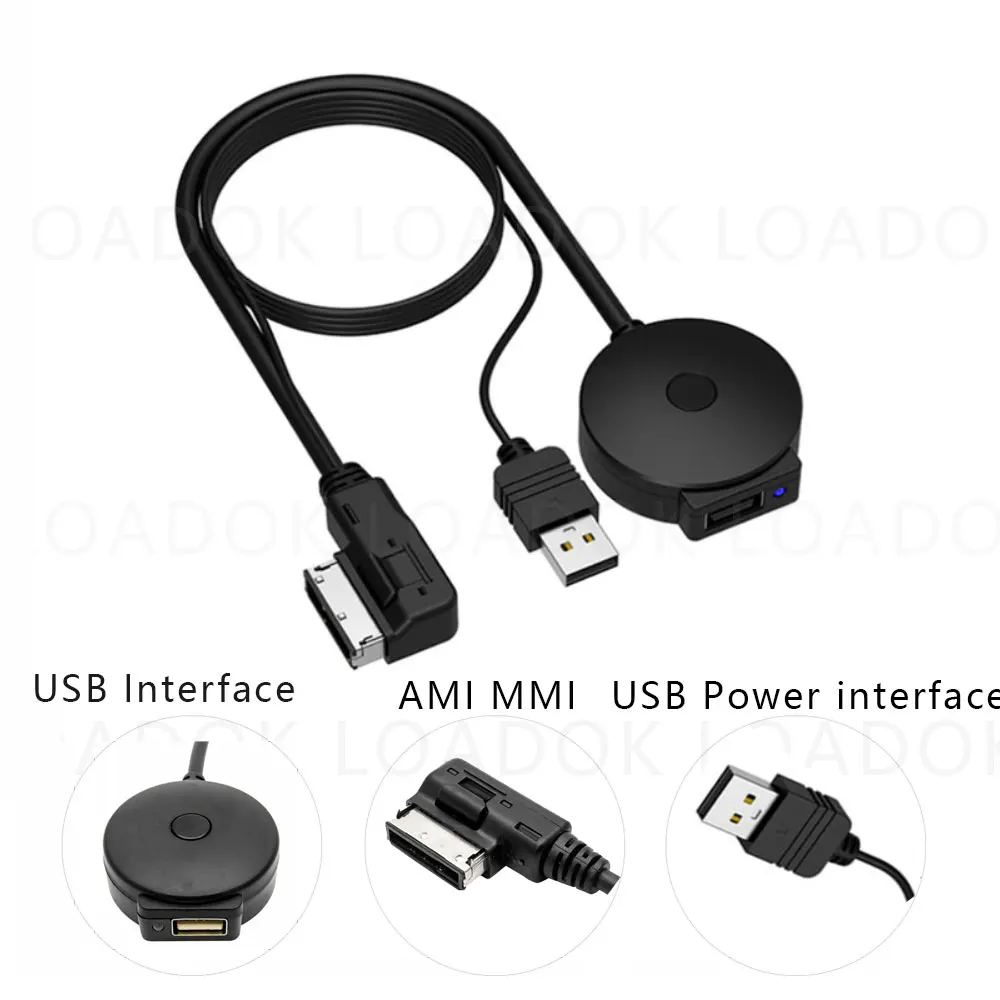 Samochodowy Bluetooth odbiornik AUX Adapter kabla USB do VW Audi 2G 3G MMI systemów A4 A5 A6 Q5 Q7 Audio wejście AMI MDI interfejs