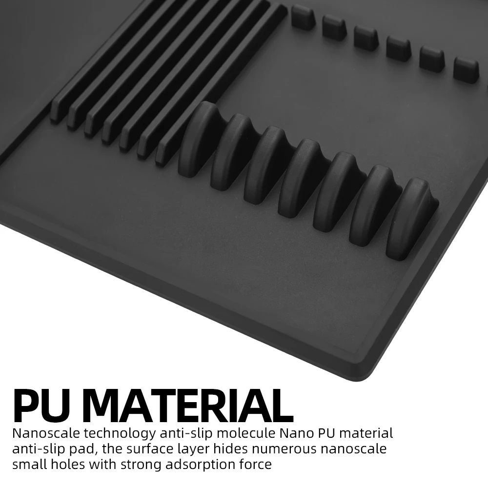 الحلاق الحصير أدوات الحلاق تخزين حصيرة صالون الحلاقة عدم الانزلاق المغناطيسي وسادة سيليكون صينية تخزين العزل الحراري وسادة العمل ﻿