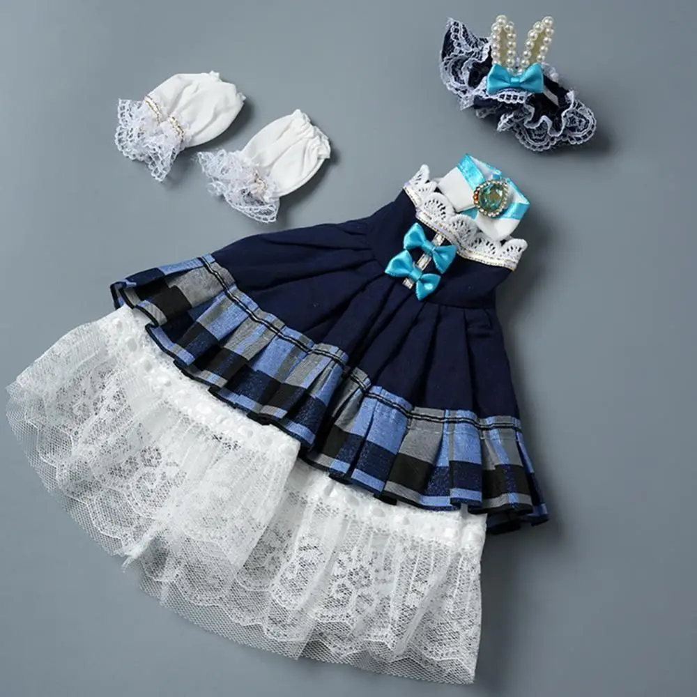 

For 1/6 BJD 30cm Blythe Doll Lolita Dress Clothing Set Dress Up Outfit Accessories