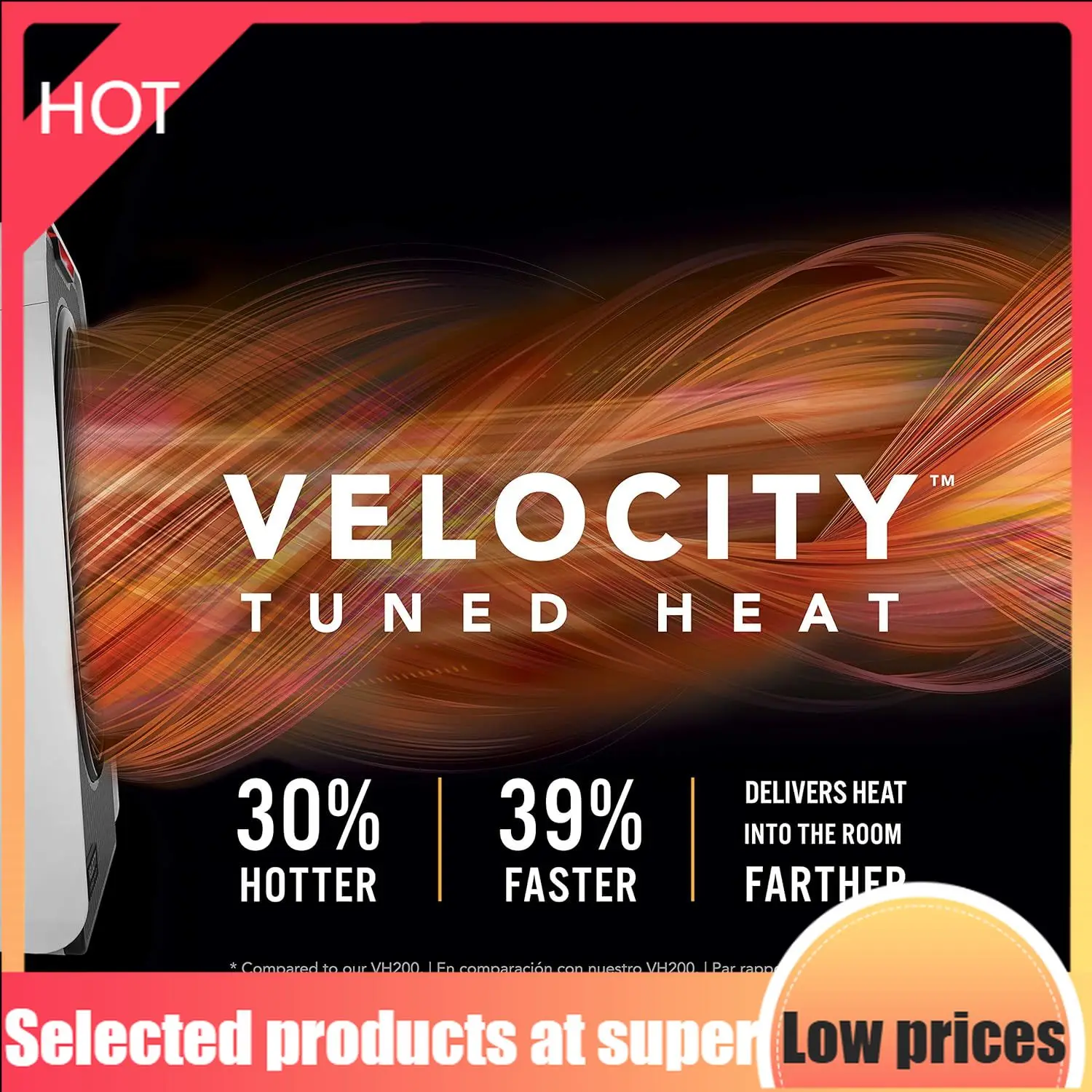 

Competitive Item-Velocity 5 Whole Room Space Heater With Auto Climate Control, Timer, And Safety Features, White, Large