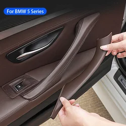 2PCS Car Rear Door Handle Panel Pull Trim Cover Protector For BMW 2011-2017 5 Series F10 F18 F11 LHD Auto Door Interior Sticker