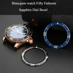 42.7mm For Blancpain Fifty Fathoms 5015 Series Watch Strap Sapphire Scale Dial Outer Ring Chronograph Ring Accessories bezel