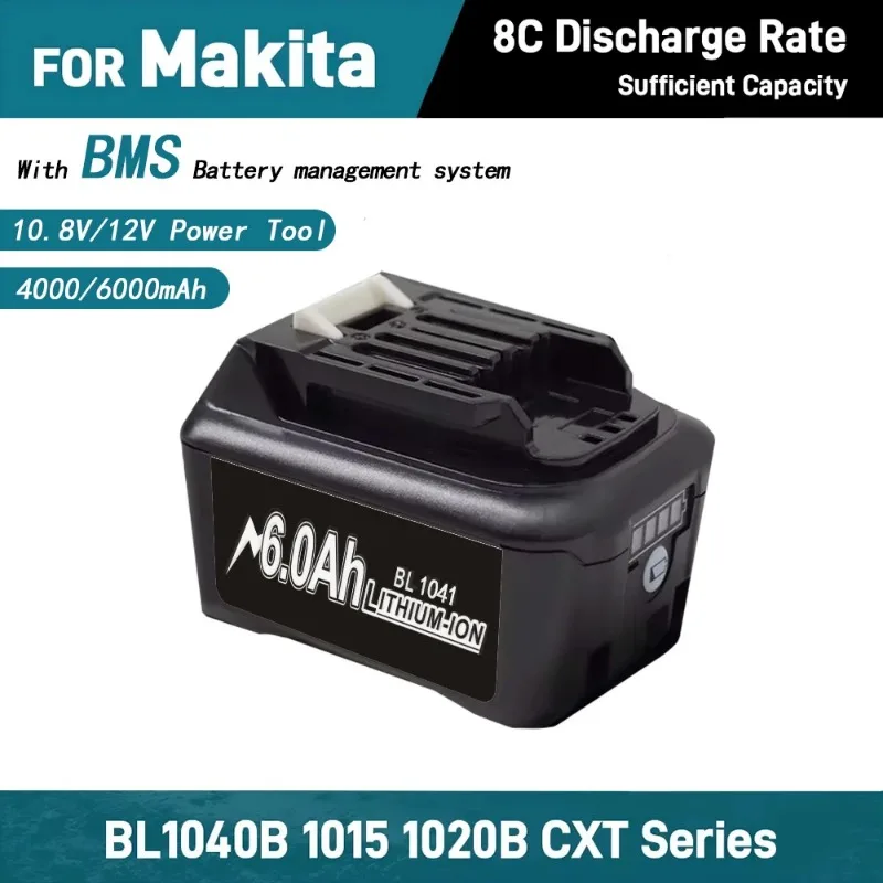 

For Makita Power Tools 12V 10.8V 6.0Ah 4.0Ah lithium battery Rechargeable batteries compatibility BL1040B 1015 1020B CXT Series