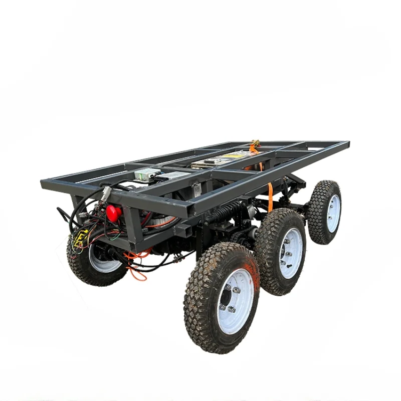 Unmanned by-wire chassis, six-wheel drive off-road tracking intelligent target vehicle, remote control agricultural creeper