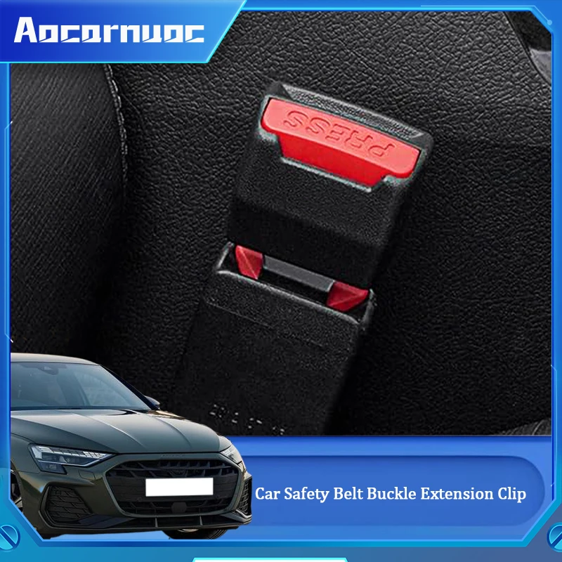 

For Audi A3 S3 8L 8P 8V A4 S4 A5 S5 A6 S6 C5 Car Safety Seat Belt Clip Extender Seatbelt Lock Buckle Plug Extension Safe Buckle