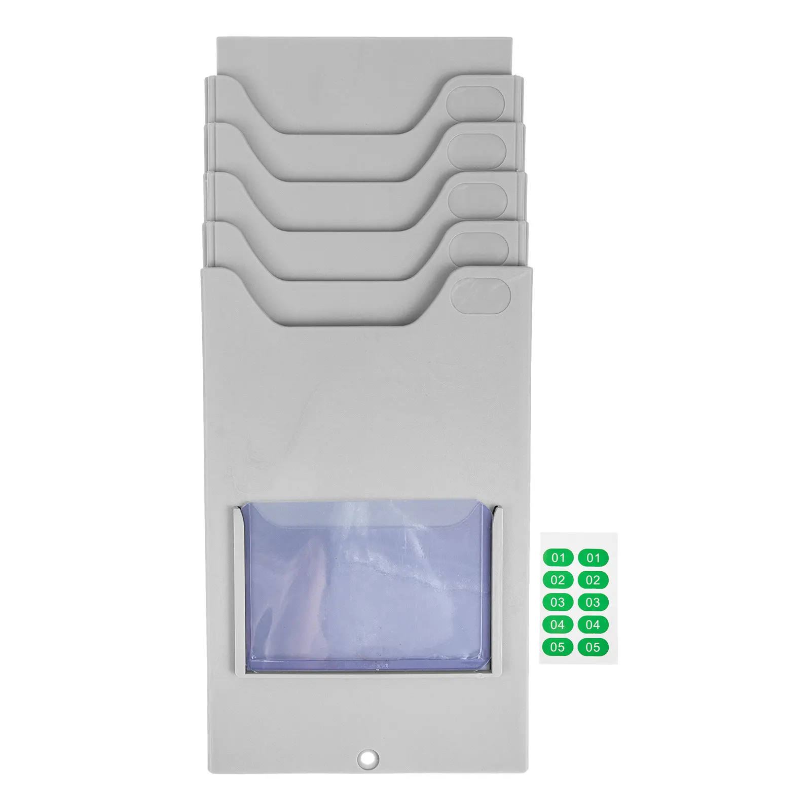 Plastic Material Document Holder Multi-Grid Time Card Rack for Warehouse Use Attendance Cards Tags Storage Shelf Goods Cards