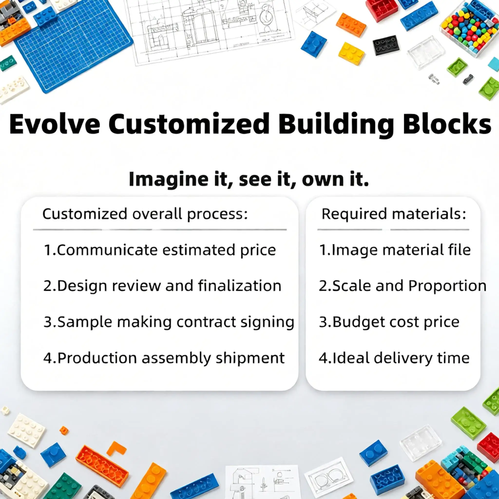 Custom Personalized STEM MOC Building Blocks DIY Customizable Unique Creative Educational Collectible Desk Decor Bricks Gift Set