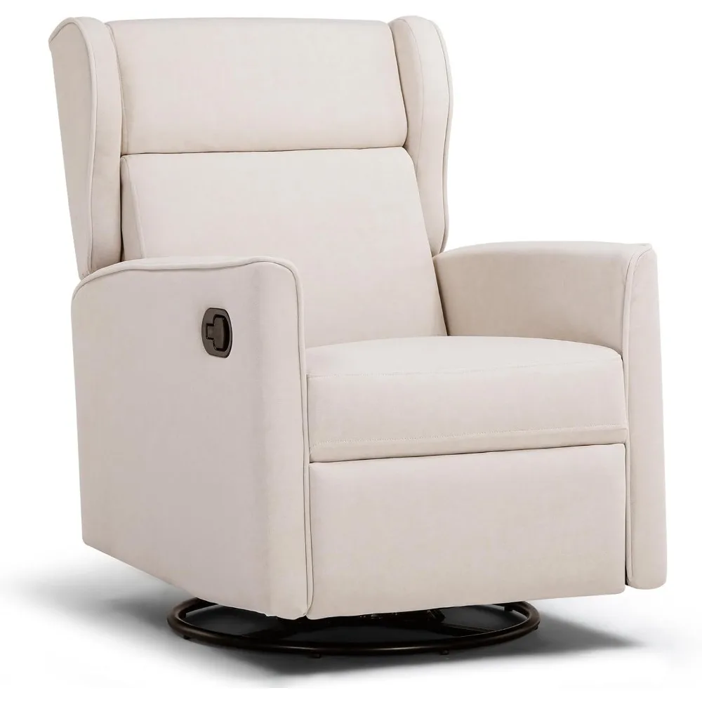 

Rocking Recliner Chair,Swivel Glider Reclining Single Sofa Manual Rocker Recliners,Nursery Rocking Chairs with Upholstered Seat