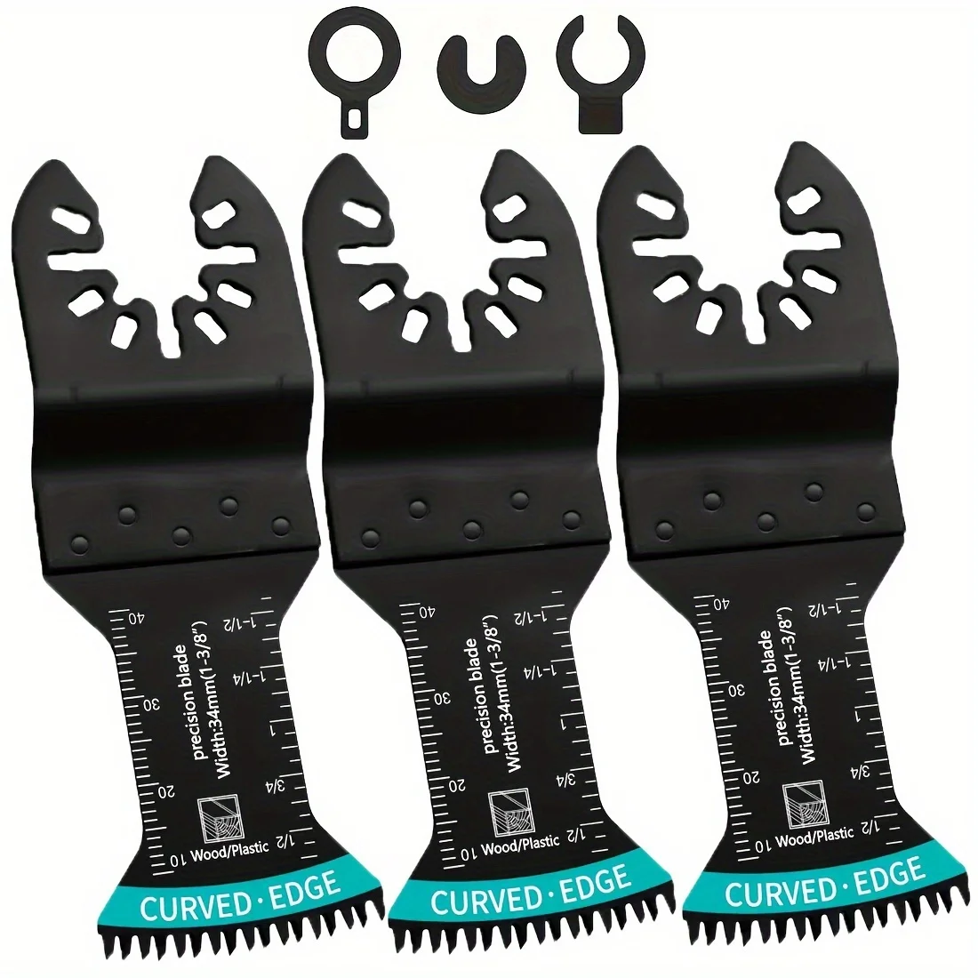 Conjunto de lâminas multitool de borda curva, dente japonês, lâminas de serra oscilante, corte multifuncional para madeira, plástico, 3 pcs, 6 pcs,