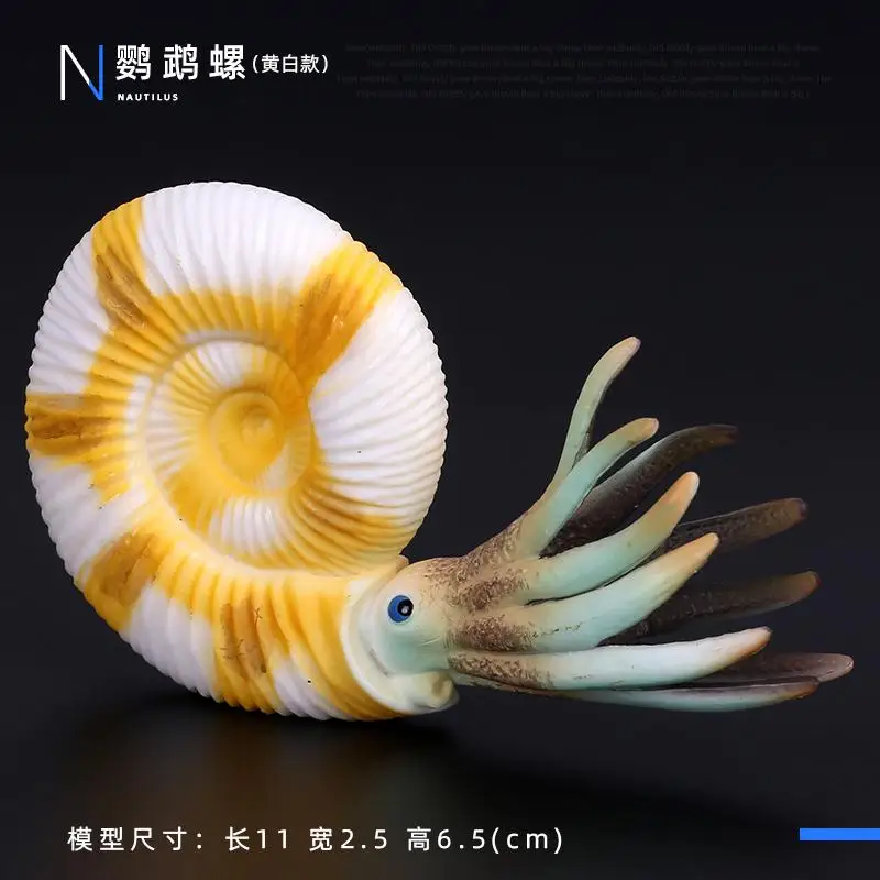 Simulatie Plastic Zeedier Speelgoedfiguren Nautilus, koning Spider Heremietkreeft Zeeleven Dieren Model Collectie Speelgoed