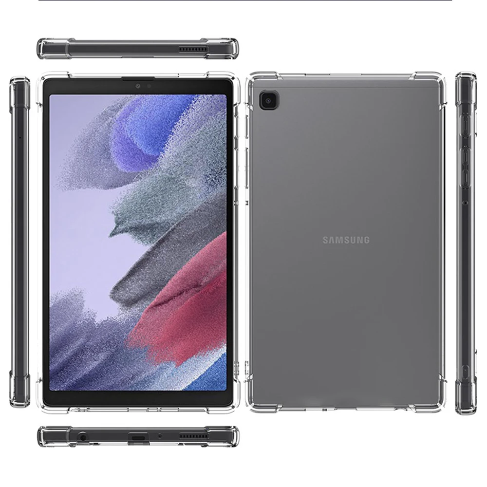 เคสสำหรับ Samsung Galaxy Tab A7 Lite 8.7นิ้ว2021 SM-T220ฝาครอบ SM-T225ยาง TPU นิ่มใสป้องกันขอบ